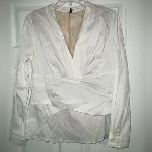 NYDJ Off-White Wrap Blouse